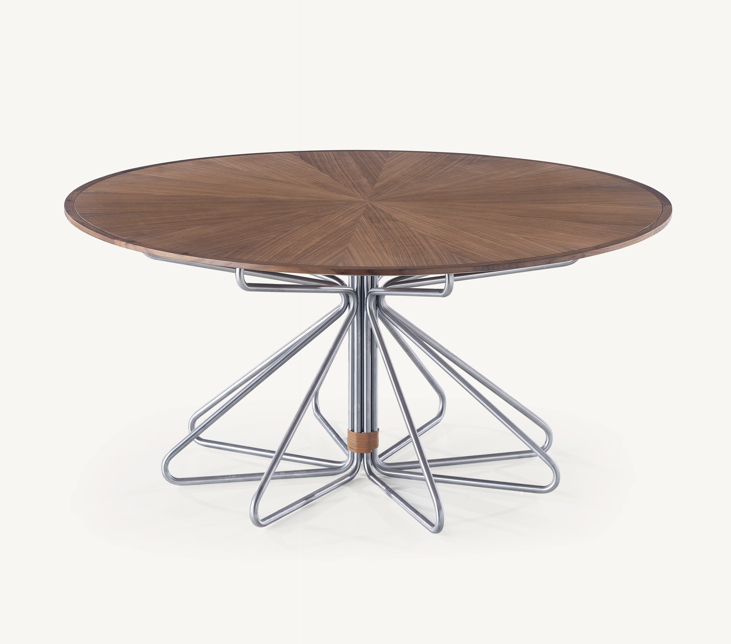 CB-464 Geometric Dining Table_Walnut_Bronze_BassamFellows_03
