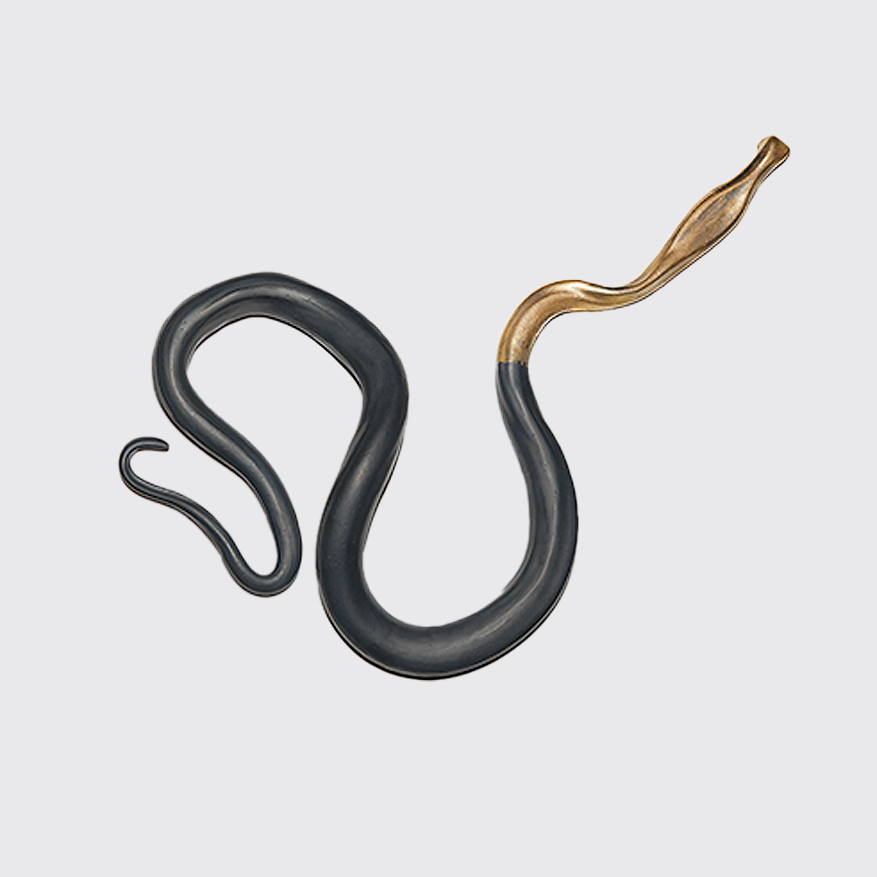 Ceramic Serpent in Gris Luster Glaze copy