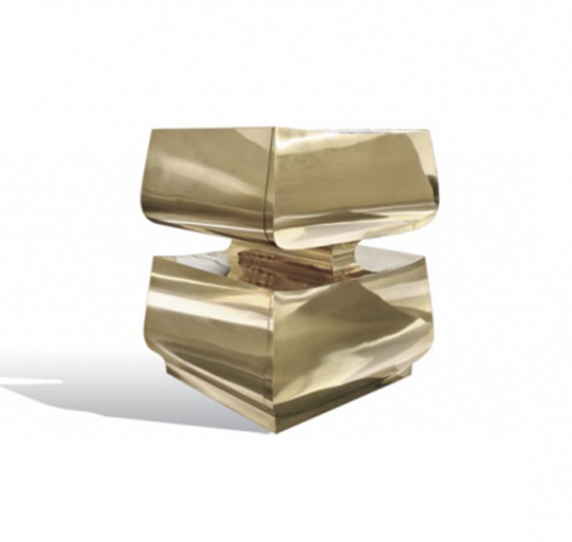 2 Tier Side Table – Brass by Scala Luxury
