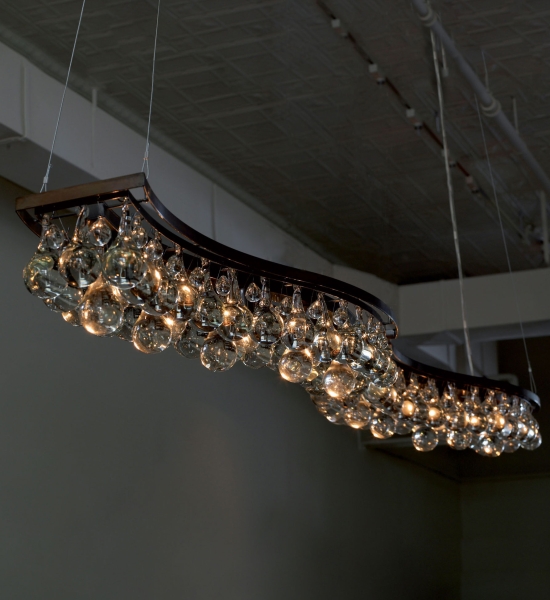 Arctic Pear Chandelier – Double Wave (200 cm) by OCHRE