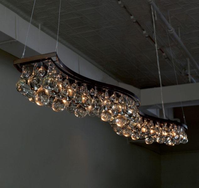 Arctic Pear Chandelier – Double Wave (200 cm) by OCHRE