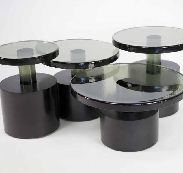 Bishop Table – Smoked Glass by J Liston Design