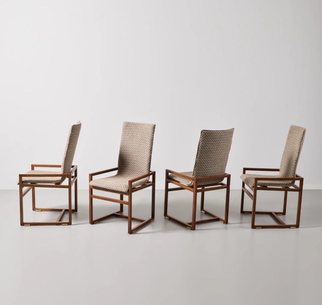 Set of 4 Diamante Dining Chairs by Pierre Balmain