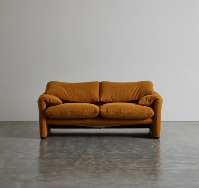 Maralunga Two Seat Settee by Vico Magistretti for Cassina