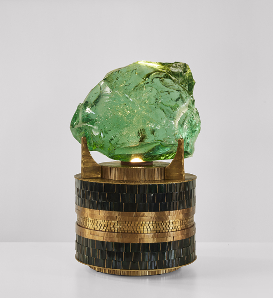 Cymru Sylva Slag Lamp by Leslie Nix