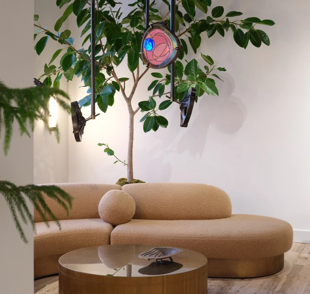 Satin Brass Cocktail Table by Damian Jones
