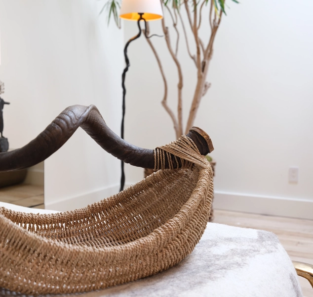 Kudu Antelope Horn Basket by Dax Savage