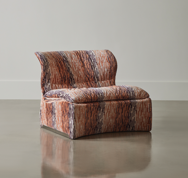 Vela Bassa Slipper Chair by Giavanni Offredi for Saporiti