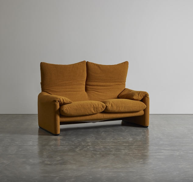 Maralunga Two Seat Settee by Vico Magistretti for Cassina
