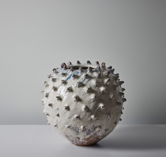 Orb Vessel with Spikes by Linda Fahey