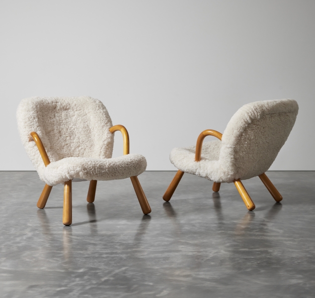 Pair of Clam Chairs by Madsen & Schubell