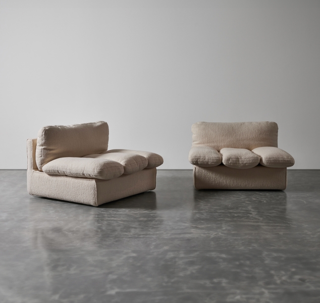 Pair of Duplo Club Chairs by Depas, D’Urbino, & Lomazzi