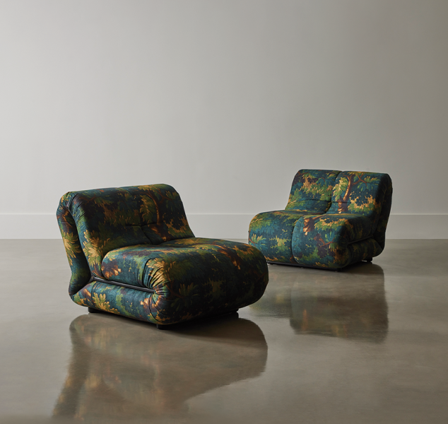 Pair of Pagru Lounge Chairs by Claudio Vagnoni