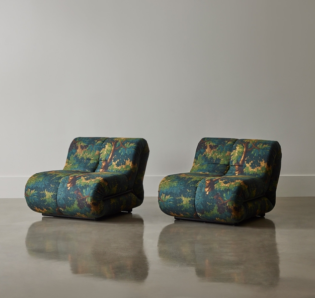 Pair of Pagru Lounge Chairs by Claudio Vagnoni