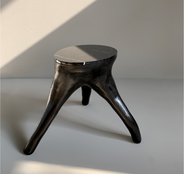 OUTSIDE IN Stool – Marble by Patrick Weder