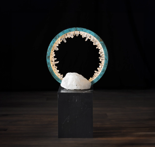 Prometheus IV Table Lamp Quartz Base by Christopher Boots