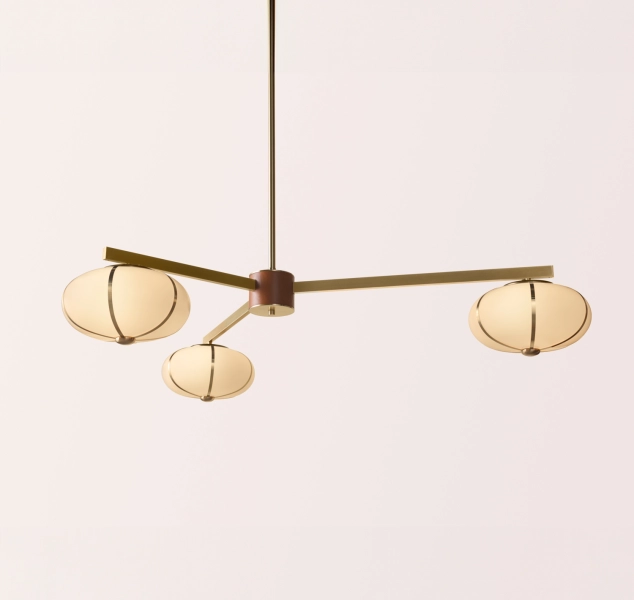 Rib Chandelier 3 Suspension by konekt