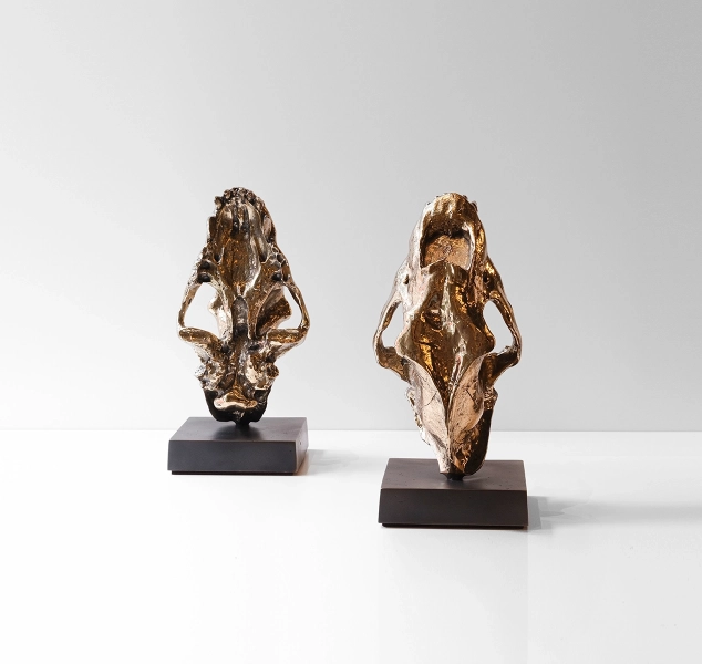Sabre Tooth Tiger Skull Bookends by Refractory