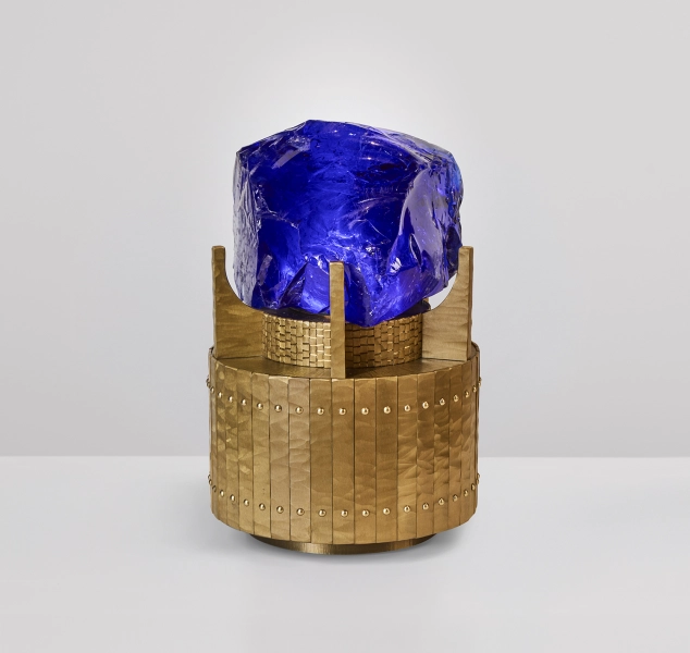 Ultramarine Slag Lamp by Leslie Nix