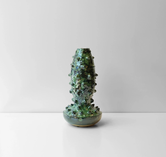Vessel II in Moss Agate by Linda Fahey