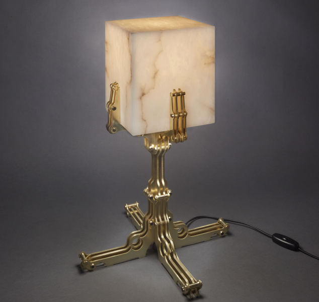 Lampe Laiton Carrée – Polished Brass by Erwan Boulloud
