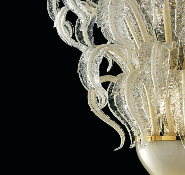 Piume Suspension Lamp by Barovier&Toso