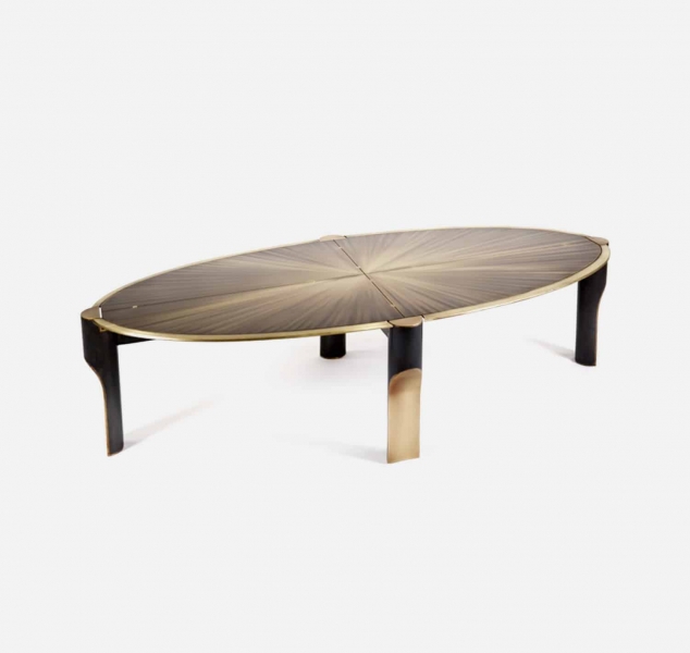 Denarii Cocktail Table Oval by J Liston Design