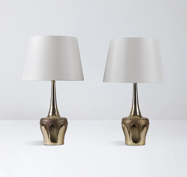 Pair of Rosby Table Lamps by Tony Paul for Laurel Lamp Company