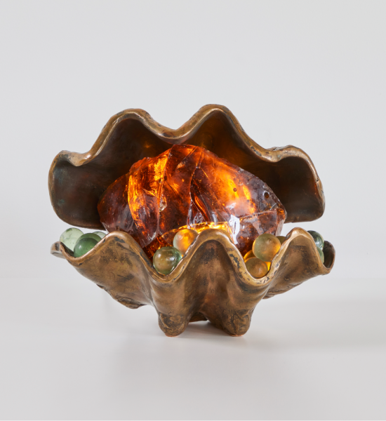 Tridacna Lamp By Leslie Nix