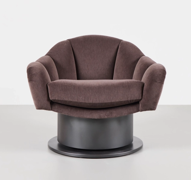 Turn Around Swivel Club Chair-Channel Tufted by COUP STUDIO